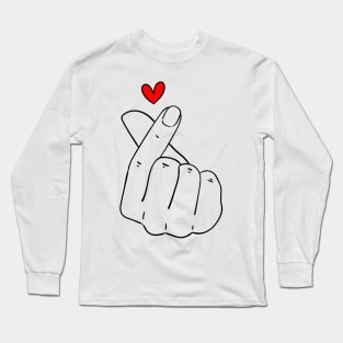 K-Pop Finger Heart Long Sleeve T-Shirt